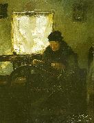 Peter Severin Kroyer gamle lene ved sin rok oil